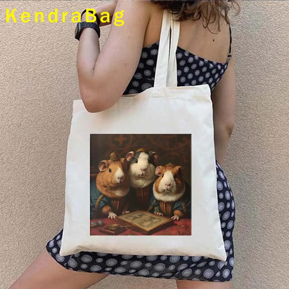 Renaissance Oil Painting Art Angel Sun Princess Mona Lisa Starry Night Flowers Shopper Canvas Shoulder Totes Bag Cotton Handbags