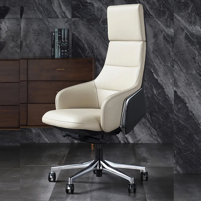 Cadeira de escritório de luxo leve de couro moda confortável conferência ergonômica cadeira de escritório computador giratória silla gamer móveis de escritório