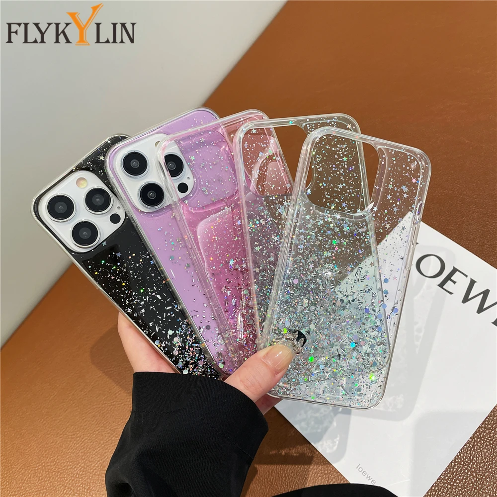 Shiny Glitter Silicone Case for Samsung Galaxy S22 Ultra S21 S20 FE S10 S9 Plus Note 20 Ultra J4 J6 Plus A7 2018 Soft Back Cover