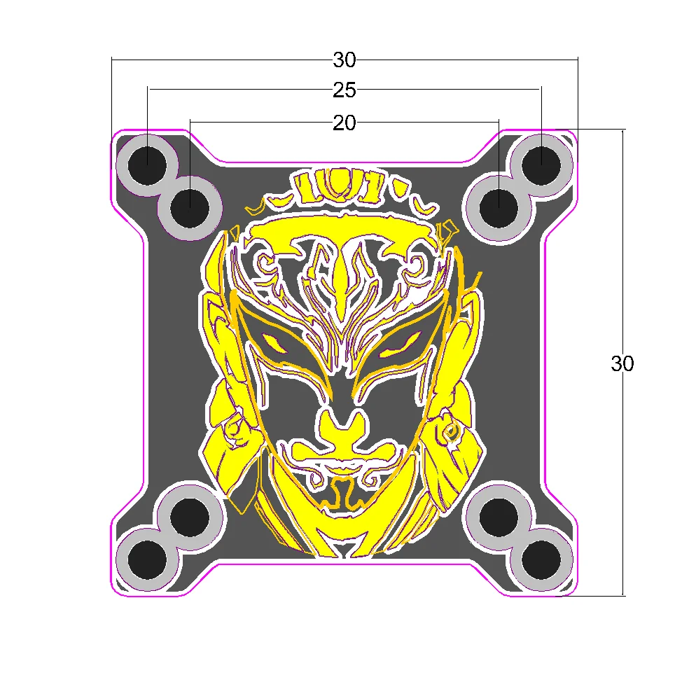 

Personality Chinese style Peking Opera mask O4lite Heat dissipation protective cover thermal silicone cooling guard shells