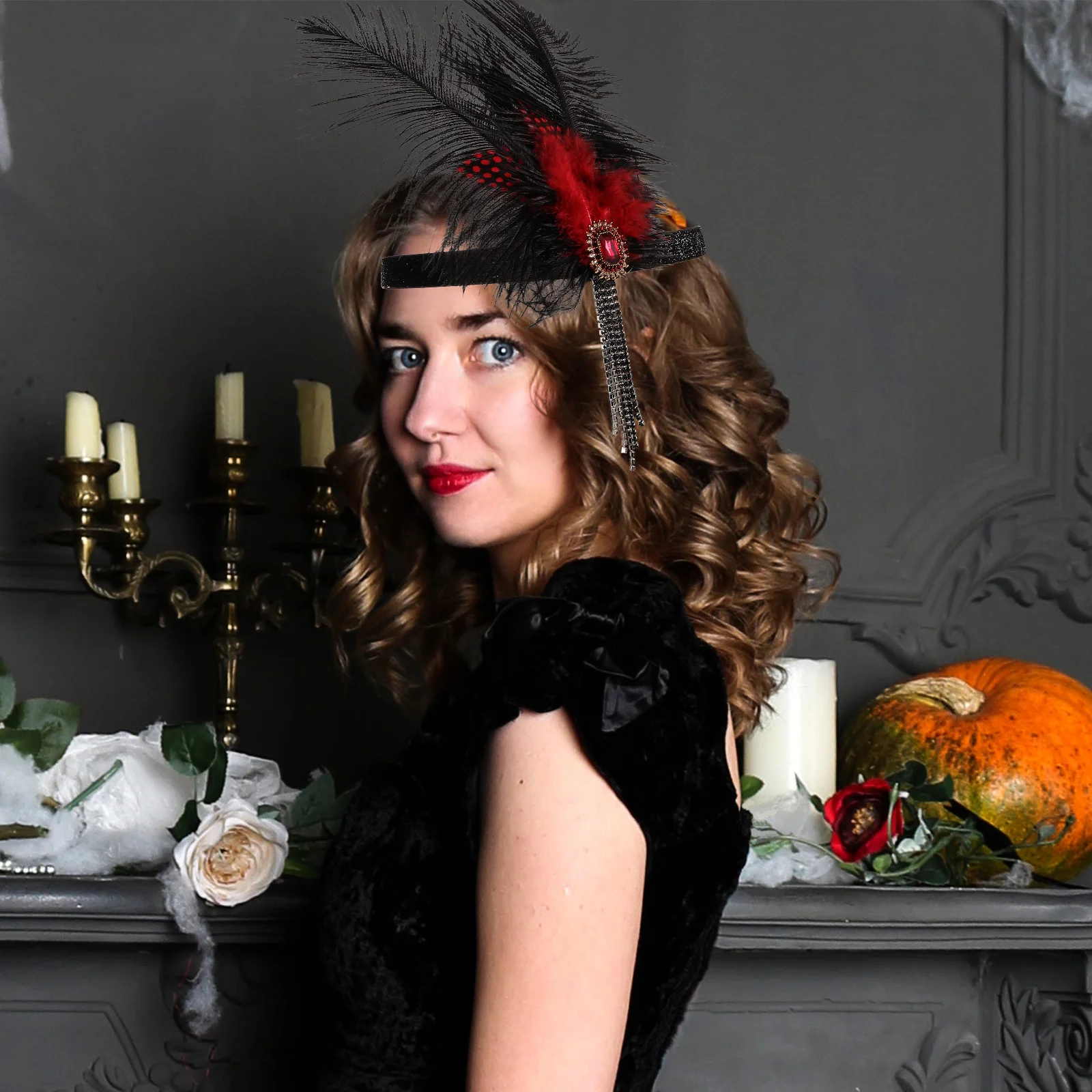 

Women Forehead Headdress Vintage Hair Accessories Party Carnival Decor Vintage Hair Accessories 1920s Style