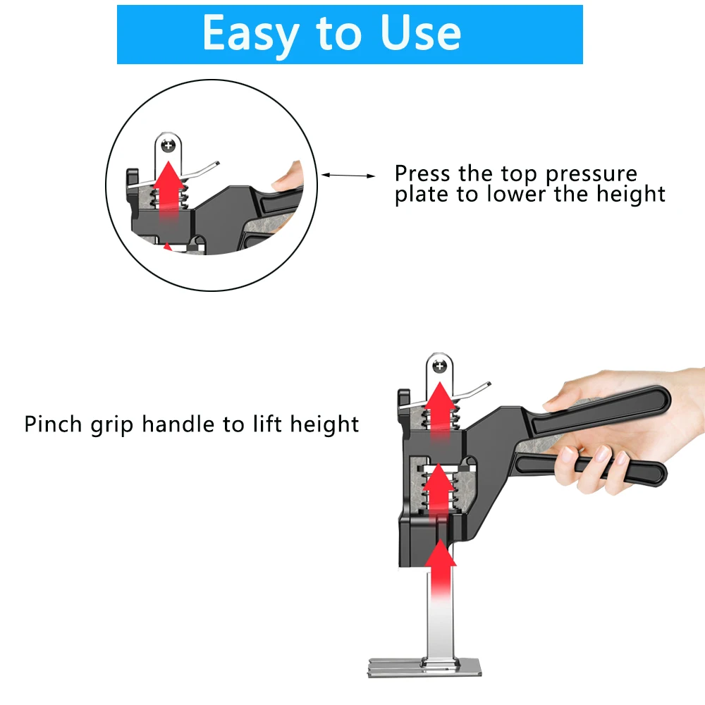 1-3Pcs strumento di sollevamento manuale regolatore di altezza delle piastrelle braccio a risparmio di manodopera Jack pannello della porta