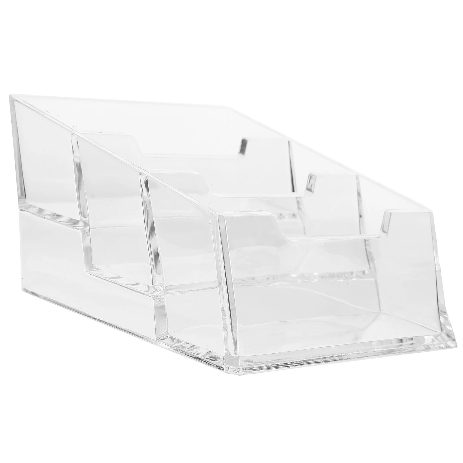 

Transparent 2 Layer Business Holder PP Material Office Desk ganizer Display Stand for Home Decoration Place Card Holder Postcard