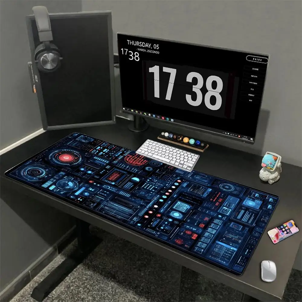 

Oversized personalized gaming computer keyboard pad for office use with locked edge mouse pad