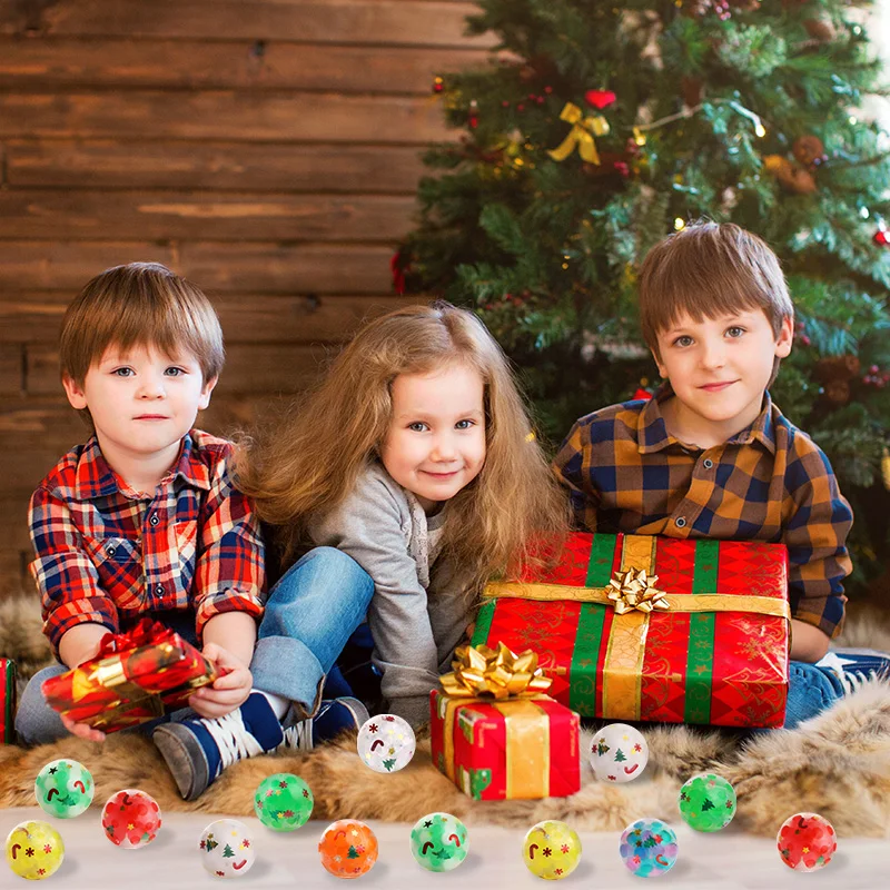 10/20/50 قطعة عيد الميلاد ضغط الكرة تخزين ستوفير الاطفال الكبار لعبة حسية السنة الجديدة هدية حفلة عيد ميلاد جودي حقيبة بيناتا حشو #6