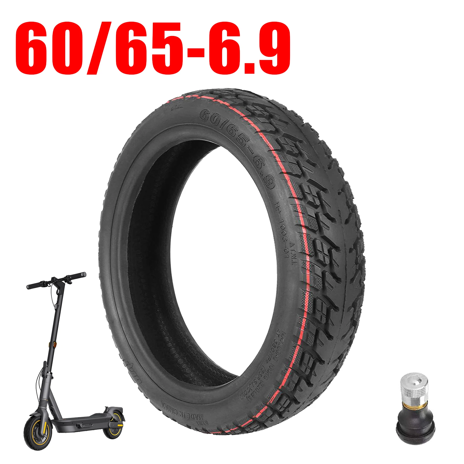 

Ulip 60/65-6.9 Off Road Tire For Ninebot Max G2 Electric Scooter Wider Thicker Tubeless Tyre Accessories 10 Inch Rear Tire Parts