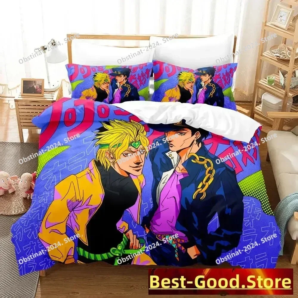 3D jojo Bizarre Bedding Set Single Twin Printed Bed Set With Pillowcase Bed Duvet Cover Soft Single Double Queen Super King Size