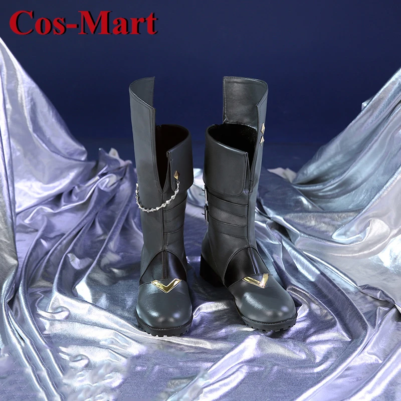 Cos-Mart Game Genshin Impact Il Dottore/Mika/Tartaglia/Kaveh Shoes Cosplay Universal Combat Boots Role Play Used Accessories