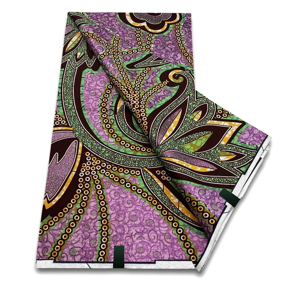 

Grand Super 100% Cotton African Wax Fabric High Quality Wax Print Ankara Fabric For Sewing 6yards Women Fabric VL-F2