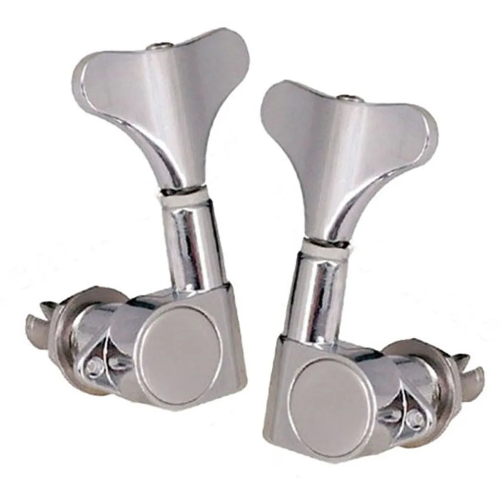 For Bass Guitar Upgrade - 5PCS Fishtail Button Tuning Pegs  -Durable Machine Heads Keys Set  3L2R Precise Tuning