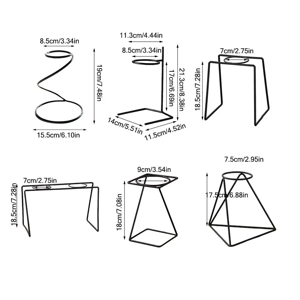 Black Coffee Filter Cup Holder Iron Coffee Supplies Coffee Dripper Stand Tool Cafe Coffee Filter Paper Rack Indoor Outdoor