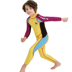 Traje de neopreno infantil con protección UV y manga larga térmica