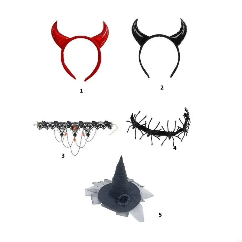 غطاء رأس نسائي إبداعي C71F عتيق مصنوع يدويًا وفريد ​​من نوعه لشعر نسائي كاجوال أنيق