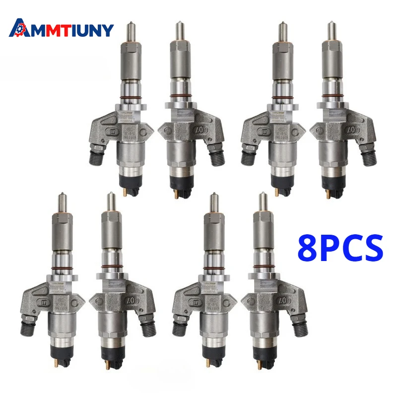 

8PCS Common Rail Diesel Injectors 0445120008 0986435502 for Duramax 6.6L LB7 V8 Turbo Chevy Silverado GMC Sierra 2500 3500 01-04