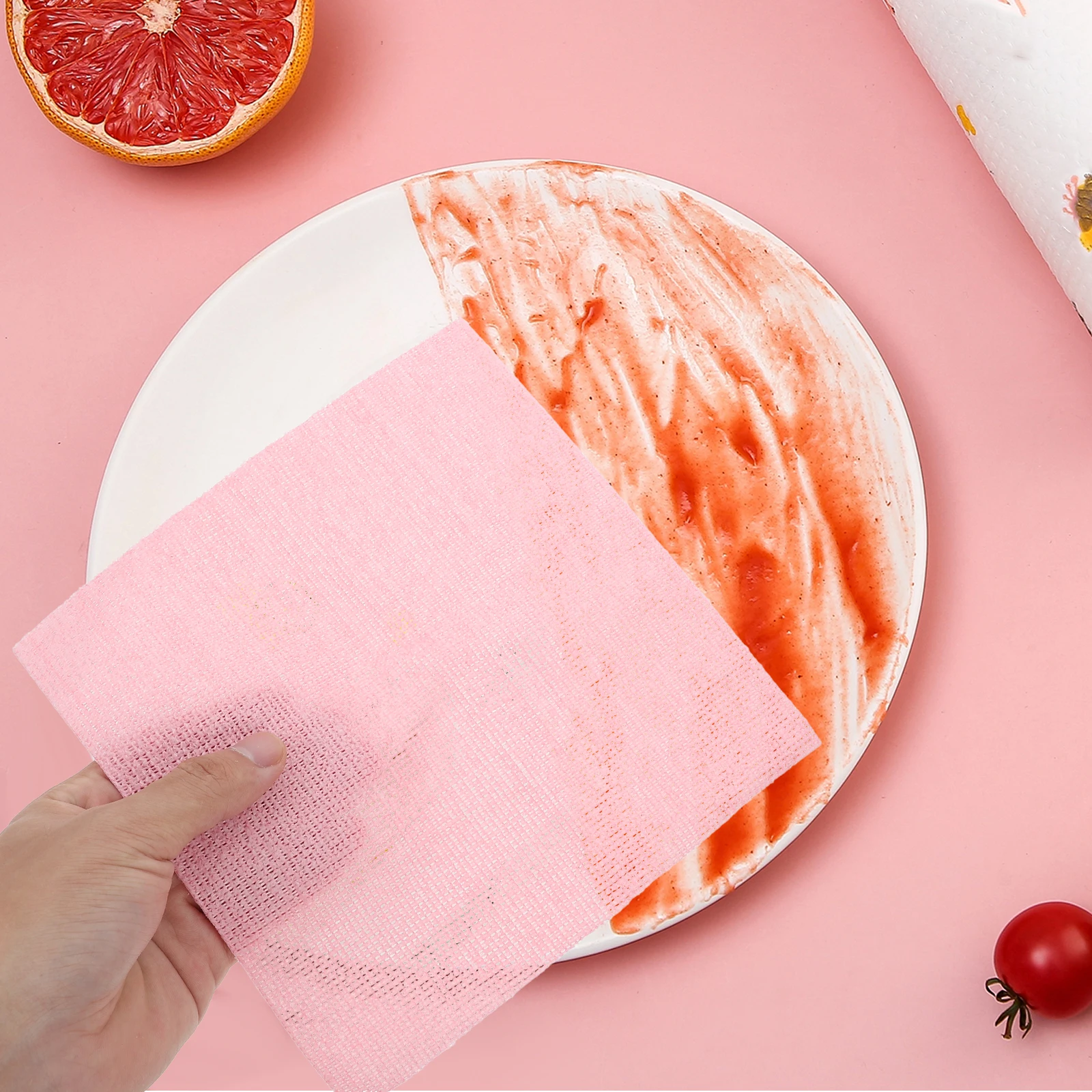 

Microfiber Dish Cloths Kitchen Cleaning Towels High Absorbency Wash Cloths Non Shedding Dishtowels Pink Boxed Dry Wet Use