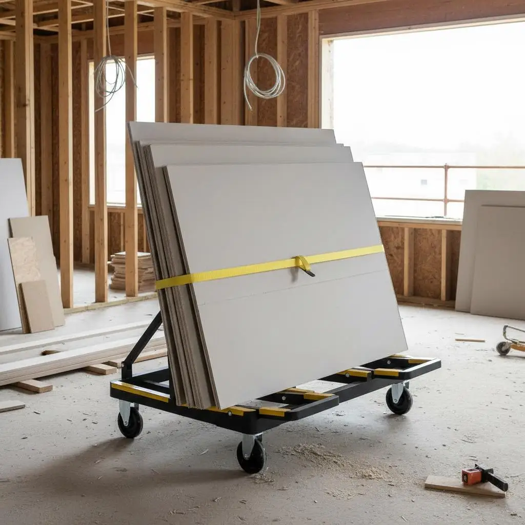 

Sheet Rock Trolley 45x14-23x35 Inches For Warehouse Construction Site Home Improvement, 1800 lbs Capacity Expandable Base Hea