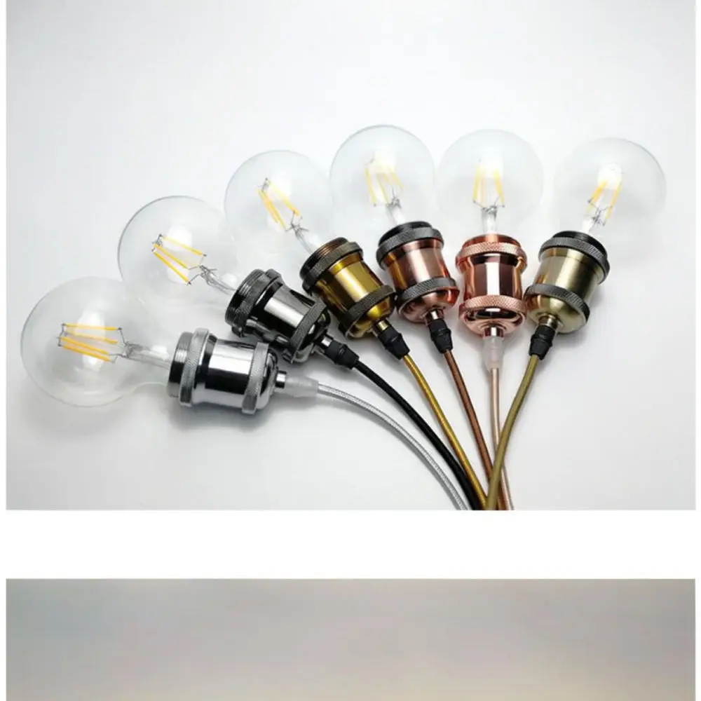 Industrial Style E27 Pendant Lamp Base Vintage Aluminum Hanging Socket Retro Ceiling Light Fixture For Home Decoration