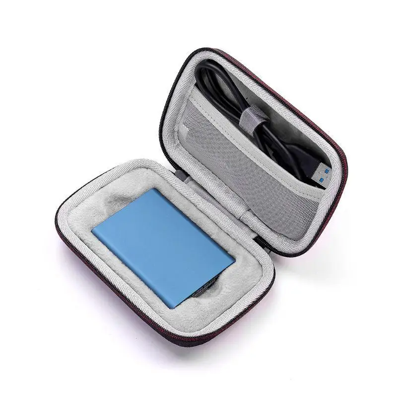 652F Black Carrying Storage Bag Gray Lining for T1 250/500G 1/2T SSD
