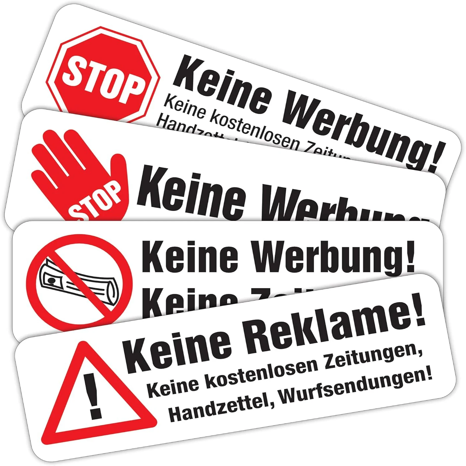 8/12pcs No Advertising Stickers, Weatherproof,In Vinyl, Stop Postbox Advertising, No Advertising Stickers for Letterbox