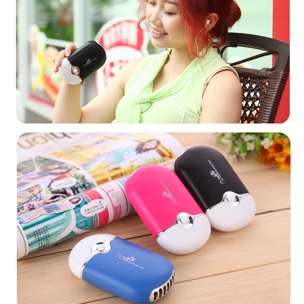 

usb Mini Fan Quick Dryer For Eyelash Extension Air Conditioning Built-In Fragrance Function Rose Red