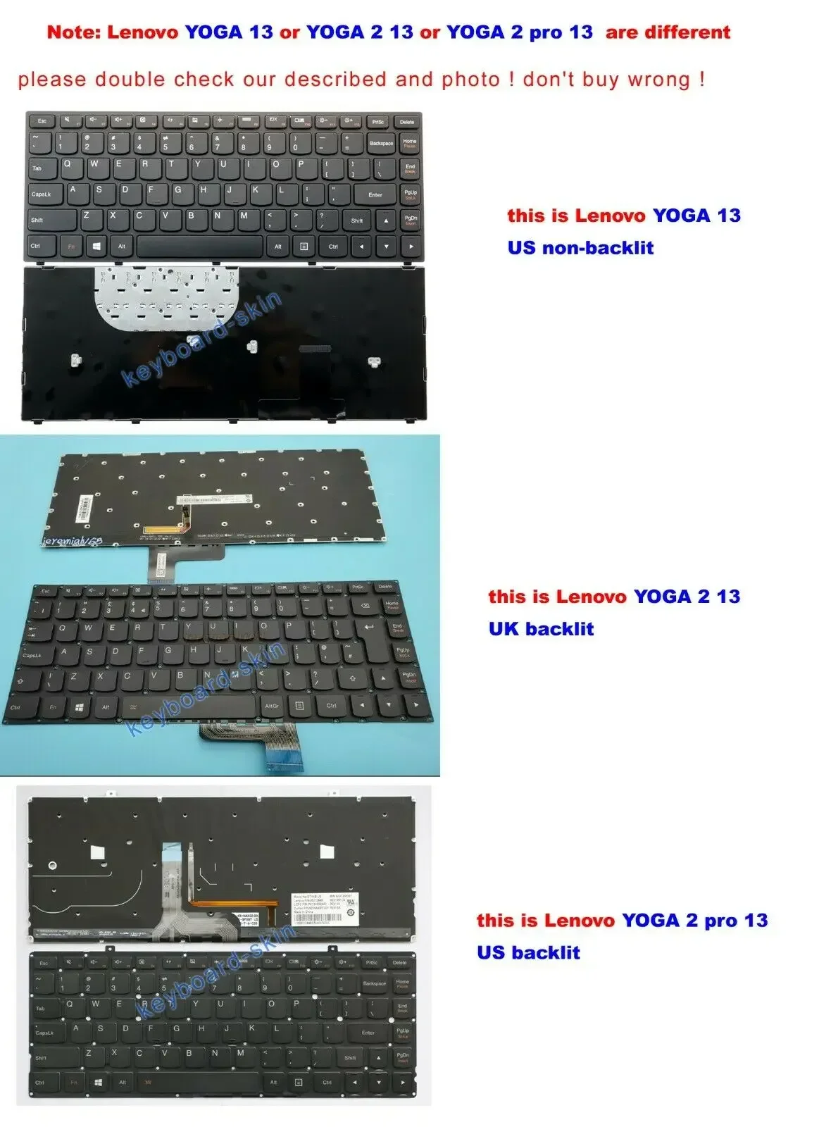 New US Keyboard for Lenovo IdeaPad Yoga 13 Yoga13 Yoga13-IFI Yoga13-ISE V127920FS1 25202897 9Z.N7GPN.P01 25202908 13.3 