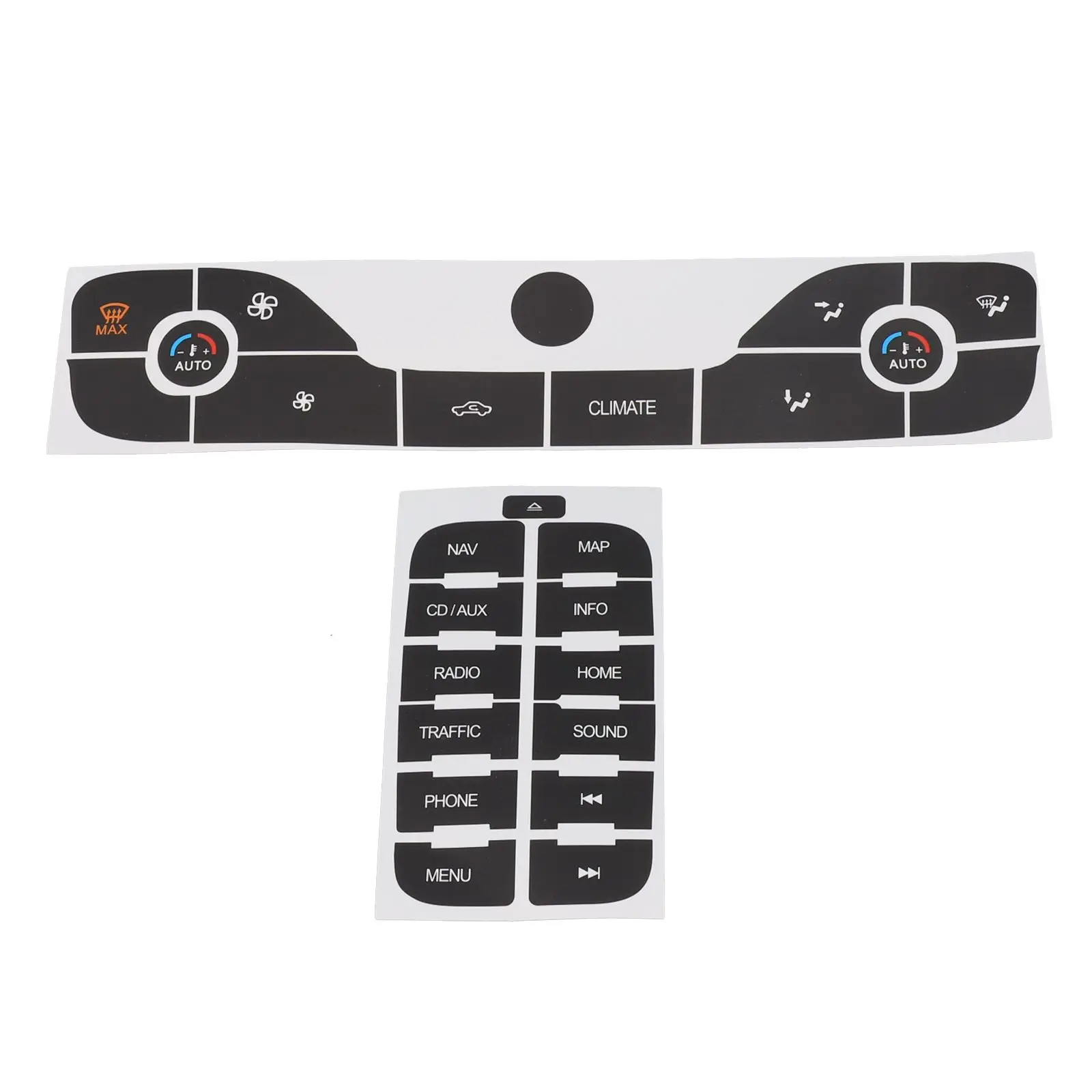 Elegant Design New Repair Sticker Repair Decal Sticker Repair Push Button 2 Pieces Auto Parts Black Car Accessories