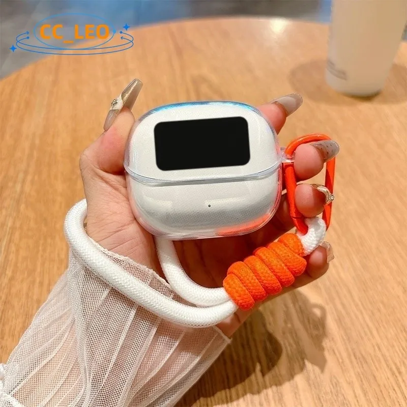 UGREEN LightBuds マジックケース用クリア TPU ソフトケースかわいいストラップ UGREEN H6 マジックに適した耐衝撃シェル保護スリーブ