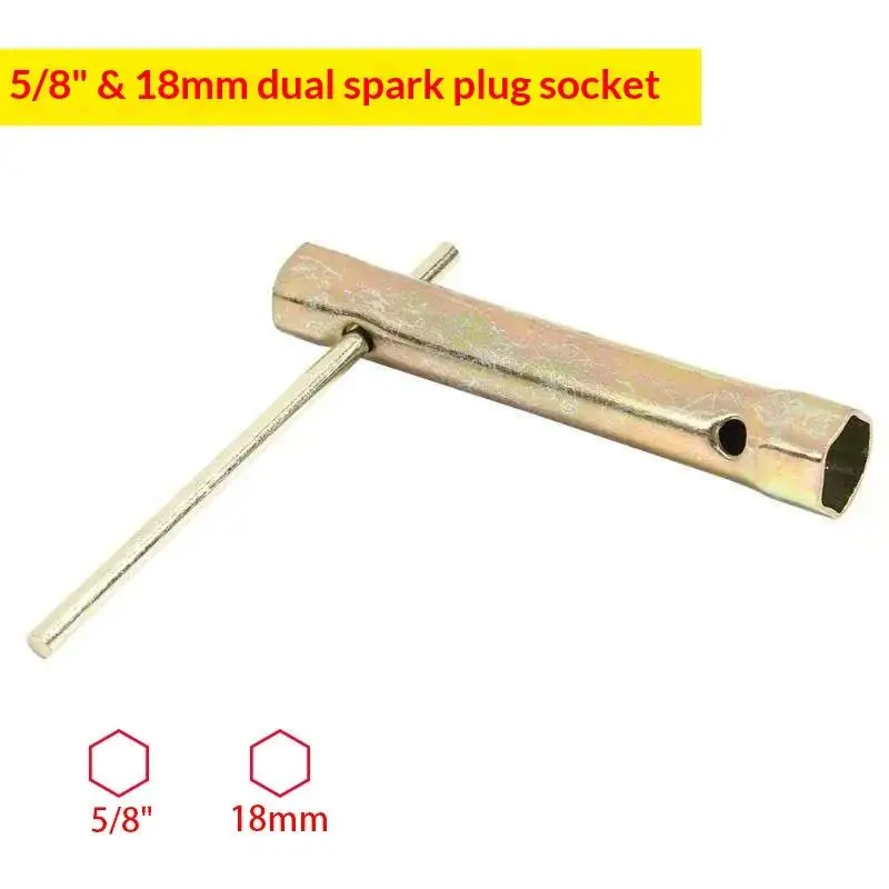 Dual Head Spark Plug Wrench 18mm Deep Reach Ignition Spanner Socket 1/2pcs for Car DIY Repair Garage Use