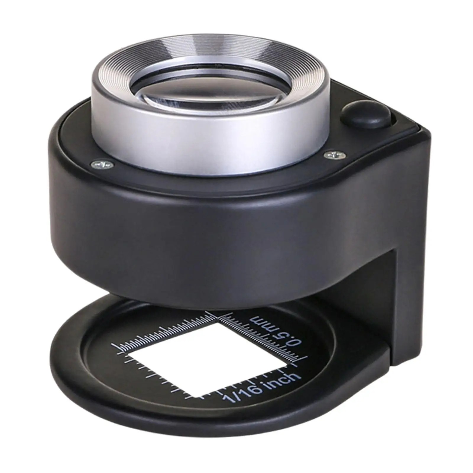 30x Loupe Magnifier Magnifying Glass Measurement with 6 Light Portable for Coins