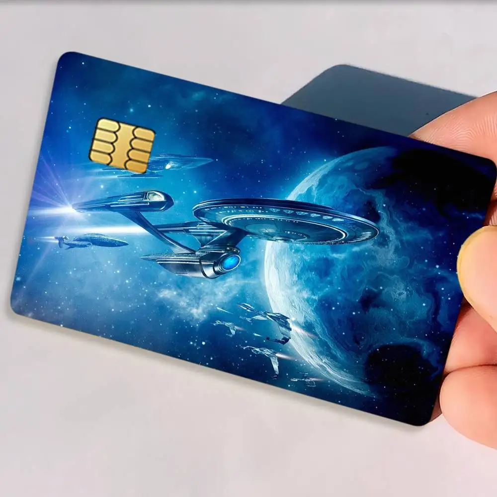 Fashion Cool S-Star T-Trek Credit Card Stickers Skin For Bank Debit Decorative Protection Scratch-resistant Gift 4PCS view 5