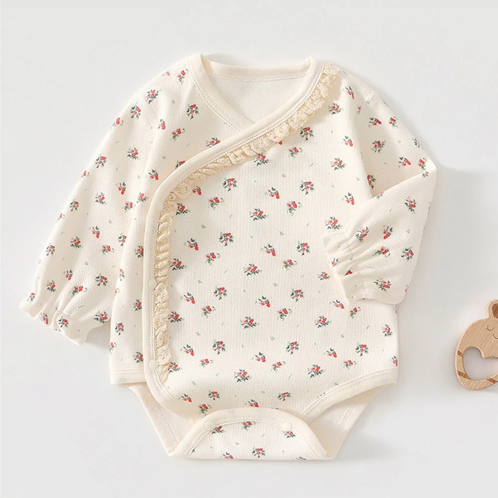 My First Christmas Baby Girl Bodysuits Long Sleeve Cotton Floral Fall Winter Baby Onesies Princess Newborn Infant Clothing