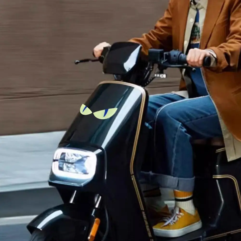 Reflective Devil's Eye Stickers For Car and Motorcycle Decor Luminous Improves Night visibility Safety Durability Fashion