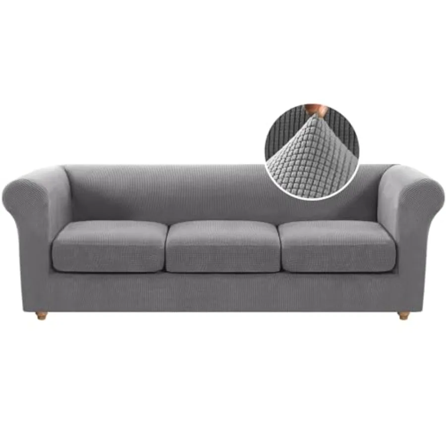 

Комплект из 4 эластичных чехлов для дивана Честерфилд на 3-местный диван с глубоким сиденьем в стиле середины века, включая чехол для основания и 3 чехла для подушек