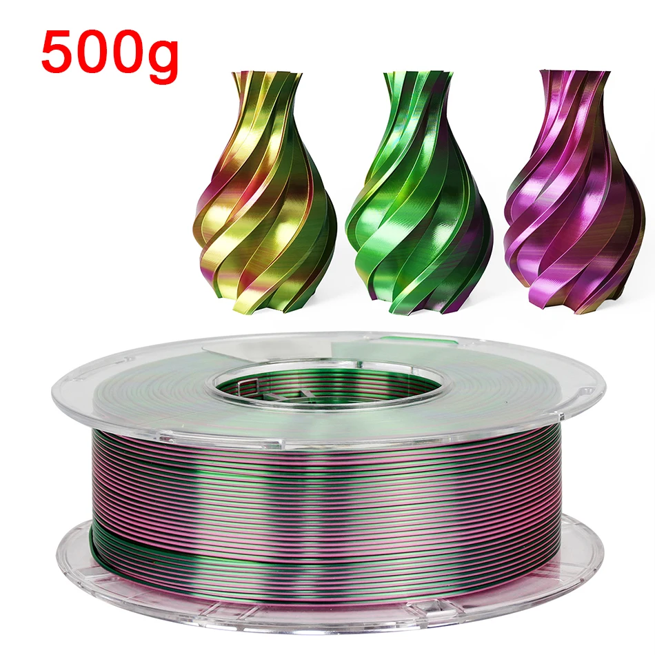 EasyThreed 3D-Drucker-Filament PLA 1,75 mm 1 kg 500 g 250 g Tricolors Filamentseide PLA Dreifarbiges 3D-Material Glänzendes Filament Mehrfarbig 6
