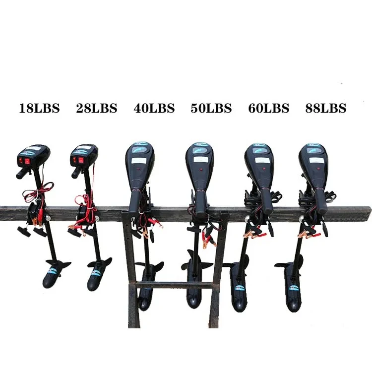 Solar Marine DC 12V 40LBS 480W Brush Motor Trolling Electric Outboard Engine 6 Km/h Transom Mounted For Inflatable Kayaks Boats