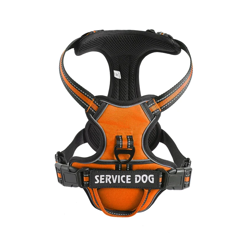 Reflective Nylon Dog Harness Vest Breathable Adjustable Pet Vest_voghion.com