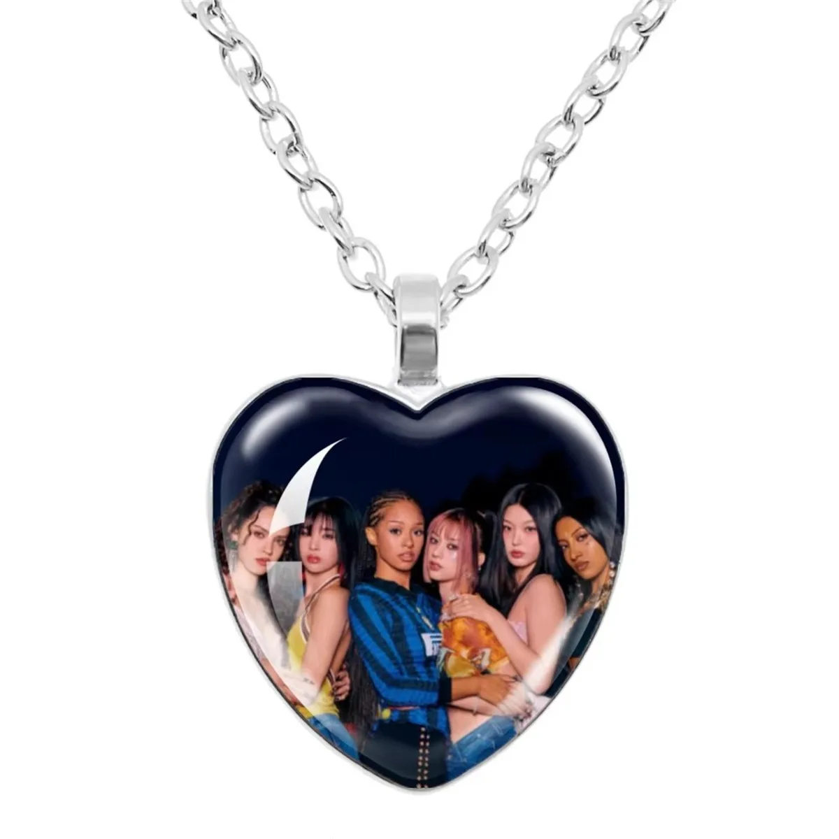 KATSEYE Time Stone Heart-Shaped Pendant Necklace