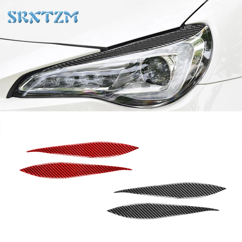 Car Headlight Eyebrow Eyelid Cover Trim Carbon Fiber Eye-catching For Subaru BRZ Toyota 86 GT86 2017 2018 2019