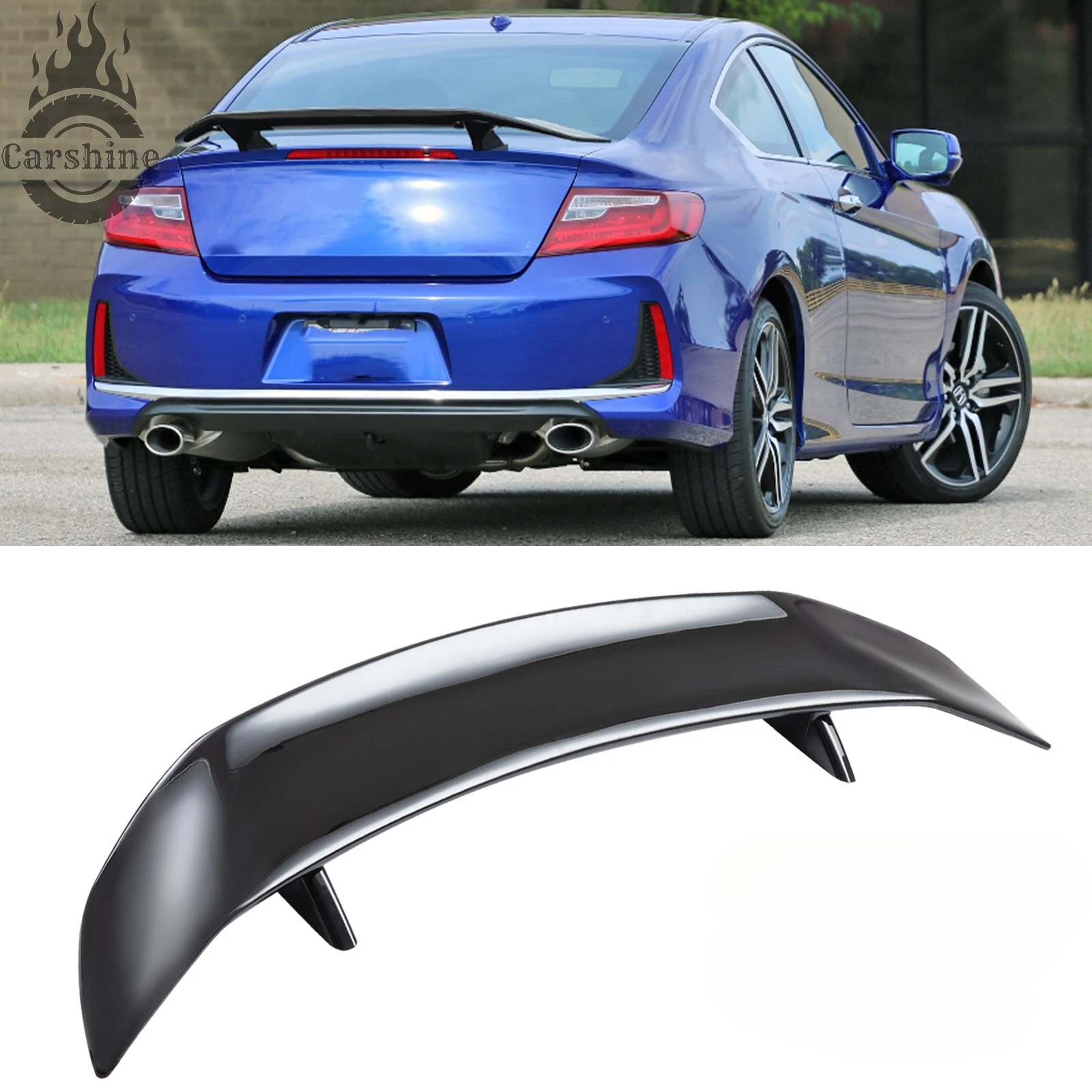 

53" Rear Lip Spoiler for Honda Accord Coupe 2003-2017 – Gloss Black Trunk Wing, Direct Bolt-On