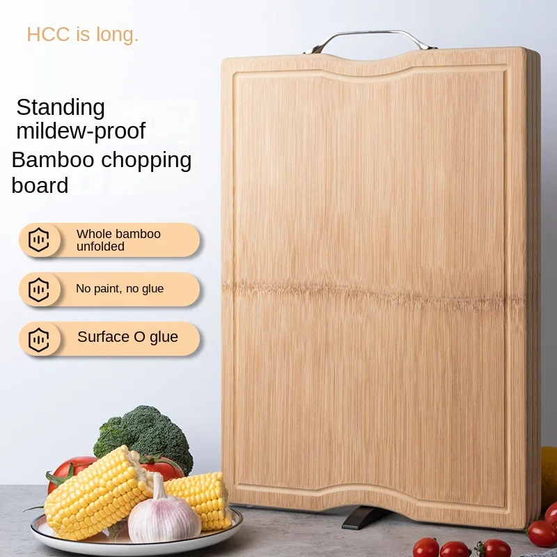 

Double-sided whole bamboo cutting board, fruit kitchen household bamboo anti-mildew chopping board