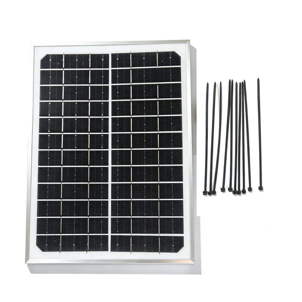 20W 12V Solar Panel Solar Charger for Monitoring Garden Lights 9V-12V Battery Charger with Type-C Output