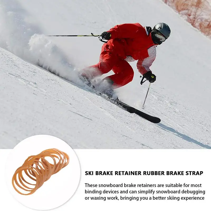 Penahan rem Binding Ski, pita penahan rem, tali elastis, Perlengkapan Ski papan salju Binding Ski, tali elastis untuk