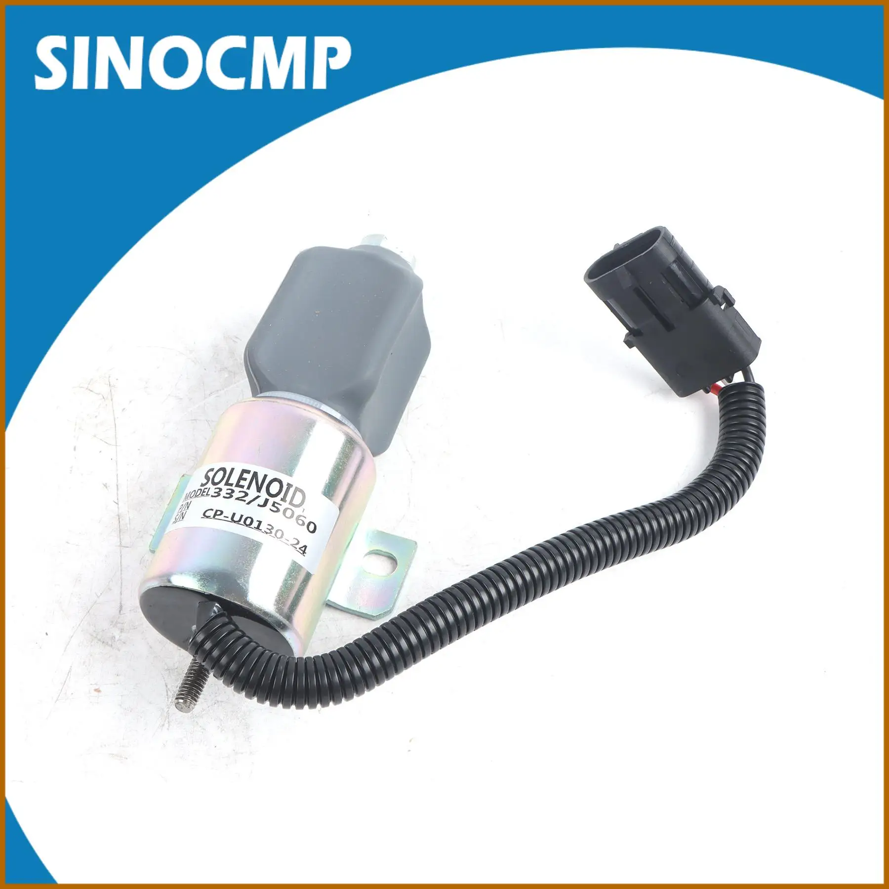 

1 шт., 24 В, соленоид отключения топлива/пробка двигателя 332/J5060 322J5060 для JCB JS130 JS160 JS180 JS240