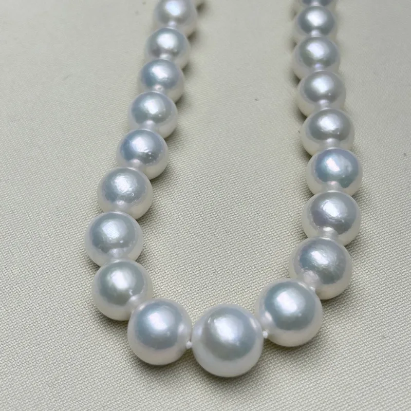 

New Arrival 17"11-14mm Natural White Genuine Pearl Neckalce Free Shipping for Women Wedding Gifts Jewelry 925 Sterling Silver