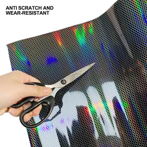 50-300cm Car Light Headlight Taillight Tint Vinyl Honeycomb Headlights Film Sticker Lamp Film Easy Stick Car Styling Decoration 8 best sales tail light tint film - №7