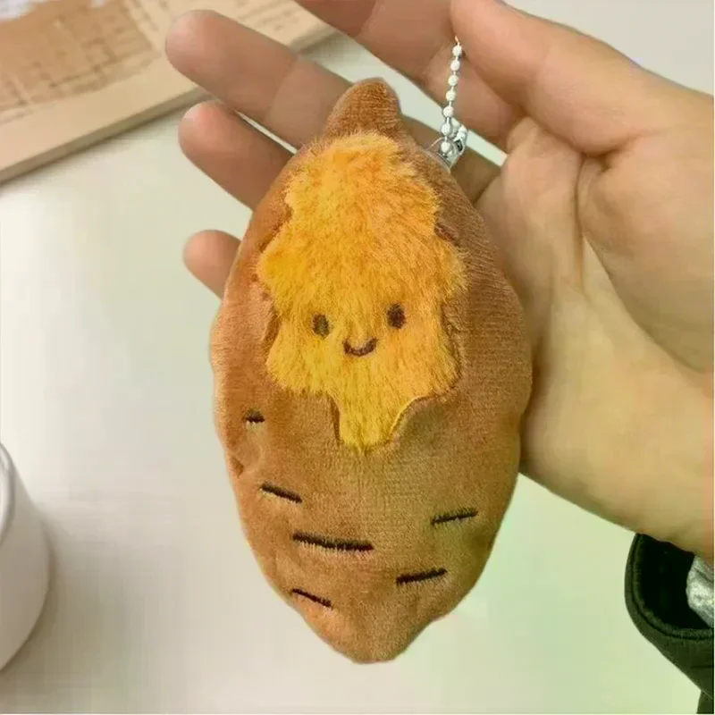 

Pendant Decorative Creative Cute Roasted Sweet Potato Plush Doll Keychain Cartoon Simulated Food Stuffed Accessories Gifts