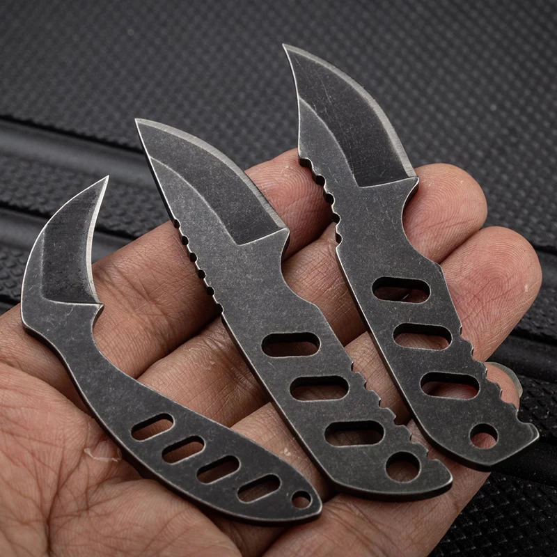 Mini Fixed Blade Knife 440C Blade steel handle outdoors Camping Survival With K-sheath Necklace Knife