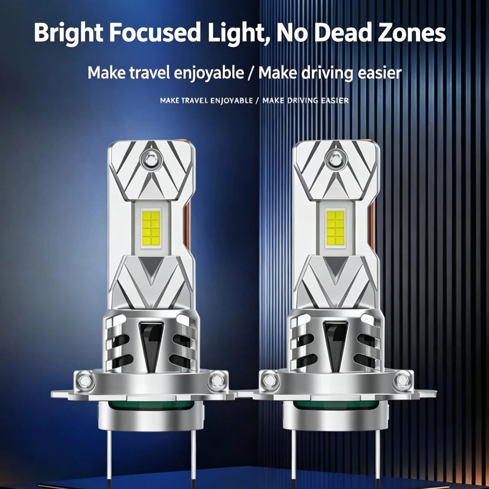 NXY H7 LED Headlight Bulb Halogen Replacement Plug and Play Laser Headlamp Turbo Fan High Brightness Car Front Light No Wiring