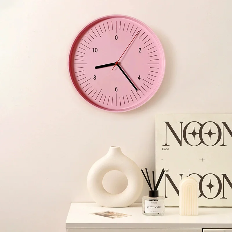 ABS Quartz Wall Clock Simple Mute Clock Hole-free Cubic Digital Wall Clock Home Decoration Living Room Bedroom Decoration