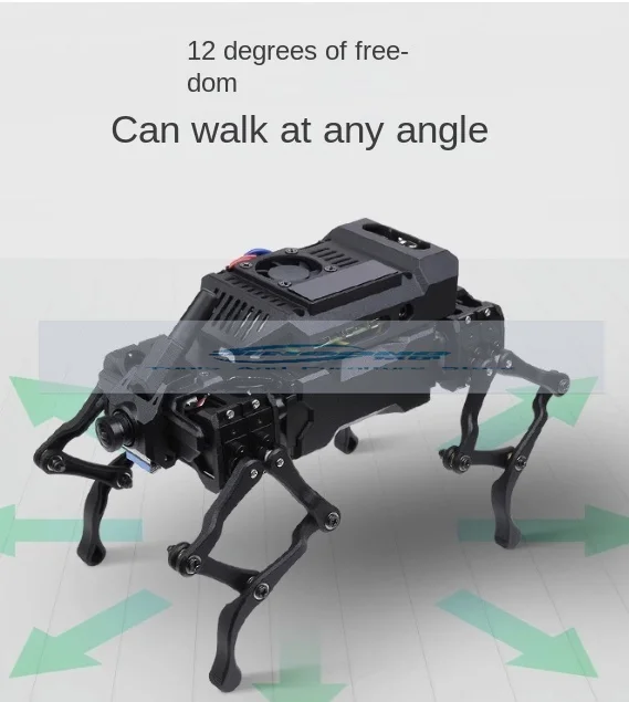 12-Degree-of-Freedom Bionic Quadruped Robot Dog Open Source Face Recognition Based on Raspberry Pi